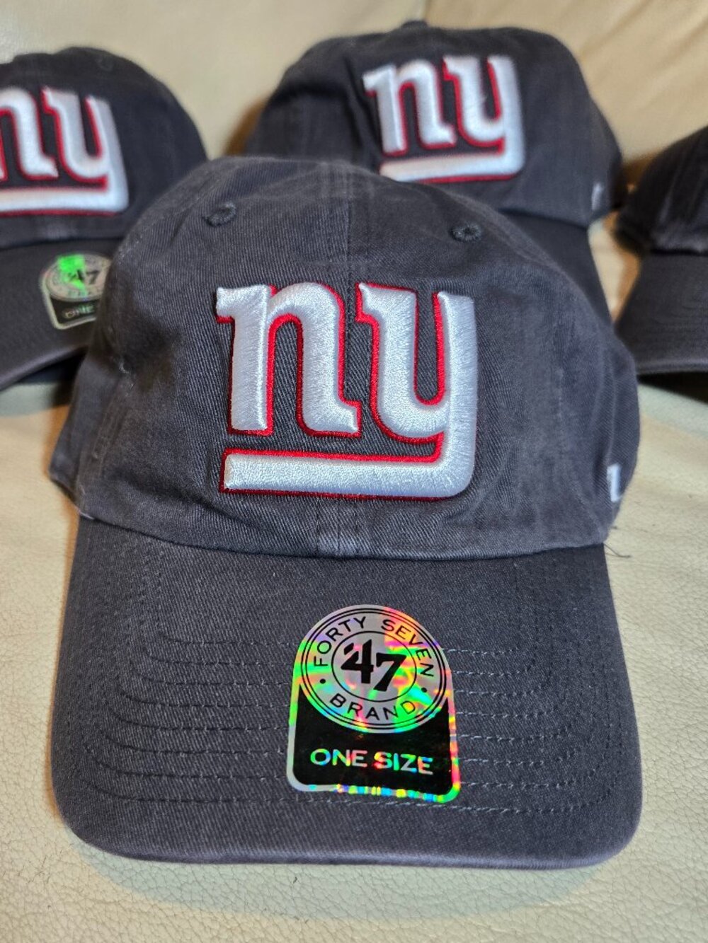 New York Giants '47 Brand Charcoal Grey Clean Up Adjustable Dad Hat Cap NWT